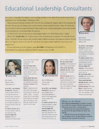 Educational Leadership Consultants, Summer 2003