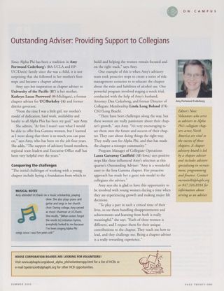 On Campus: Outstanding Adviser: Providing Support to Collegians