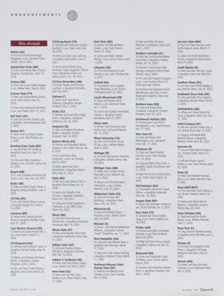 Announcements: New Arrivals, Fall 2003