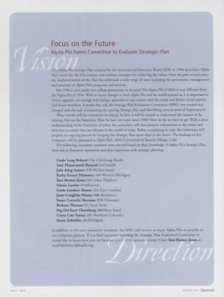 Focus on the Future: Alpha Phi Forms Committee to Evaluate Strategic Plan