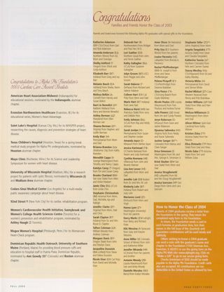 Congratulations to Alpha Phi Foundation's 2003 Cardiac Care Award Finalists. Congratulations: Families and Friends Honor the Class of 2003