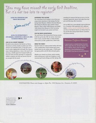 Alpha Phi Convention 2004 Advertisement, Spring 2004