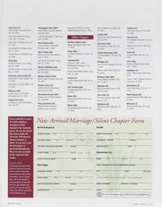 Announcements: Marriages, Spring 2004, Continued. Announcements: Silent Chapter, Spring 2004