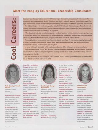 Cool Careers: Meet the 2004-05 Educational Leadership Consultants