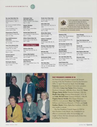 Announcements: Marriages, Summer 2006, Continued. Announcements: Silent Chapter, Summer 2006. Past Presidents Convene at EO