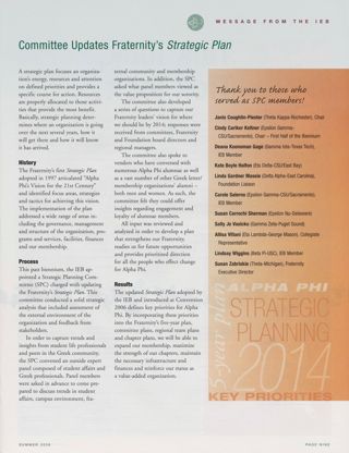 Committee Updates Fraternity's Strategic Plan