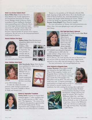 People: Sister Is on Service Industry Board. People: Alumna Publishes First Novel. People: Sister Publishes Debut Novel. People: Alumna Is "Apprentice" Candidate. People: Girls Fight Back Book Is Released. People: Sister Featured on Magazine Cover