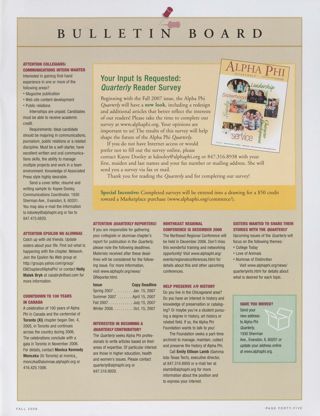 Bulletin Board, Fall 2006