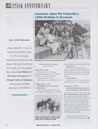 Celebrate Alpha Phi Fraternity's 125th Birthday in Syracuse