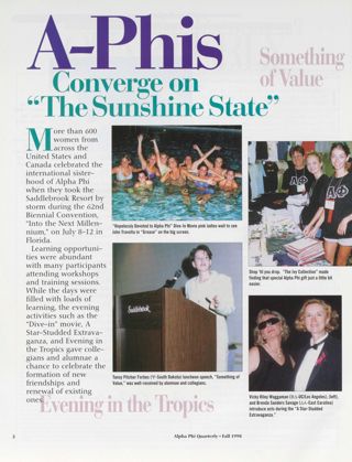 A-Phis Converge on "The Sunshine State". Resources Galore Advertisement, Fall 1998