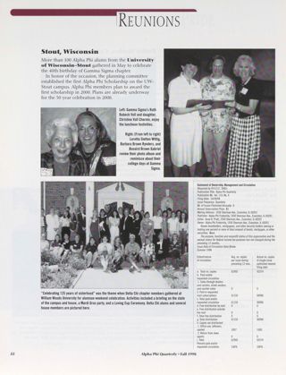 Reunions, Fall 1998