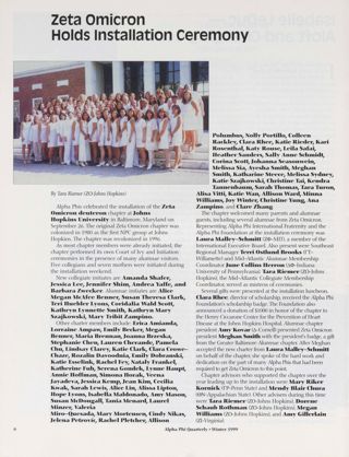 Zeta Omicron Holds Installation Ceremony
