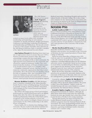 People: Notable Phis, Spring 1999. Alumnae Pride: Dallas and Suburban, Texas, Spring 1999, Continued