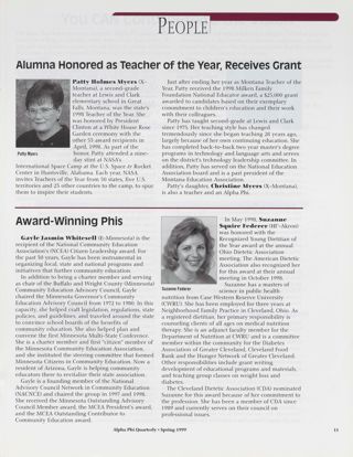 Alumnae Pride: Dallas and Suburban, Texas, Spring 1999