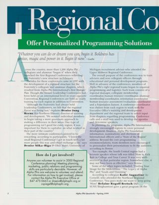 Regional Conferences Offer Personalized Programming Solutions. People: Alumna Honored as Teacher of the Year, Receives Grant