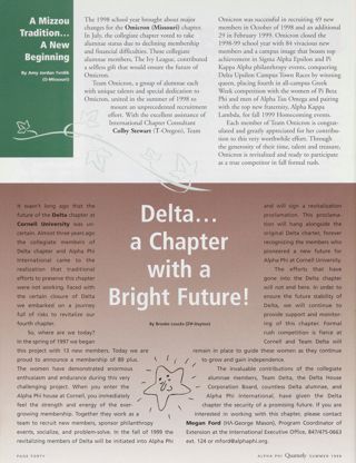 A Mizzou Tradition…A New Beginning. Delta…A Chapter With a Bright Future!