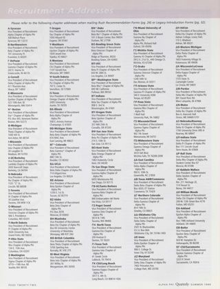 Recruitment Addresses, Summer 1999. Announcements: Births, Summer 1999