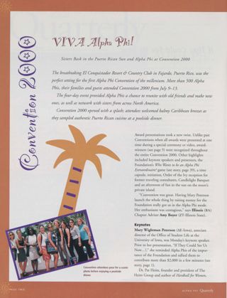 Convention 2000: Viva Alpha Phi!. Michelle Fulcher Leads Pulitzer Prize News Team