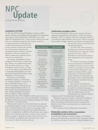 NPC Update, Summer 2000. Congratulations to the Following Chapters, Summer 2000