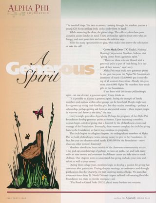 A Generous Spirit. Alpha Phi Convention 2000 Registration Form
