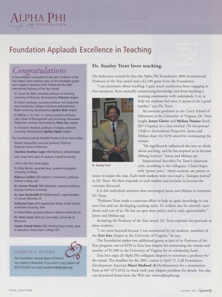 Foundation Applauds Excellence in Teaching