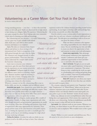 Volunteering as a Career Move: Get Your Foot in the Door