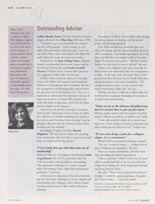 On Campus: Outstanding Adviser, Spring 2001