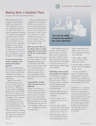 Making Work a Healthier Place