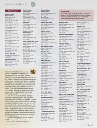 Announcements: Silent Chapter, Winter 2008. Enclosed Is an Alpha Phi Pin...