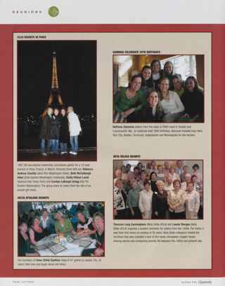 Reunions, Winter 2009