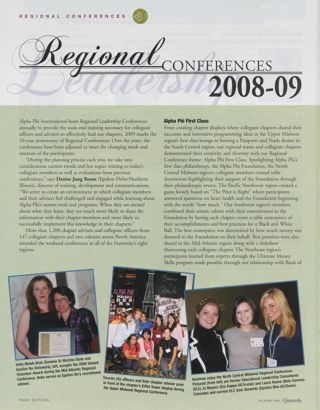 Regional Conferences, 2008-2009