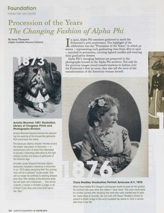 Procession of the Years: The Changing Fashion of Alpha Phi