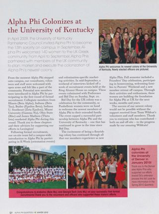 Alpha Phi Colonizes at the University of Kentucky