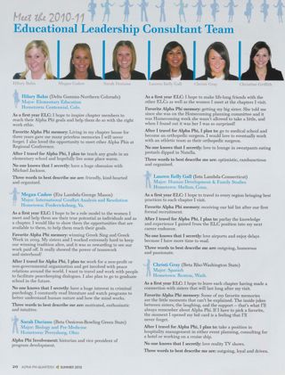 Meet the 2010-11 Educational Leadership Consultant Team
