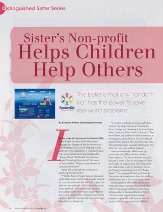 Distinguished Sister Series: Sister's Non-Profit Helps Children Help Others
