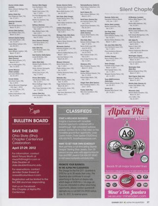 Silent Chapter, Summer 2011. Bulletin Board, Summer 2011. Classifieds, Summer 2011. Miner's Den Jewelers Advertisement, Summer 2011