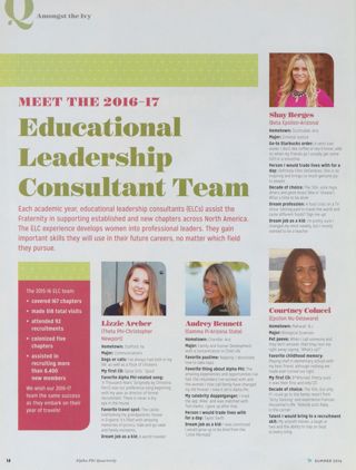 Amongst the Ivy: Meet the 2016-17 Educational Leadership Consultant Team