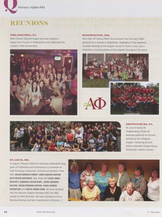 Reunions, Fall 2016