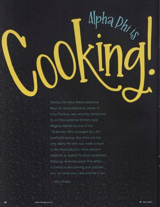 Alpha Phi Is Cooking!
