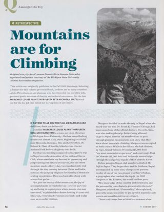 Amongst the Ivy: Retrospective: Mountains Are for Climbing