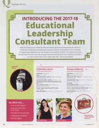 Amongst the Ivy: Introducing the 2017-18 Educational Leadership Consultant Team