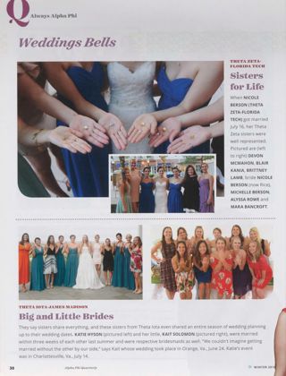 Always Alpha Phi: Wedding Bells, Winter 2018