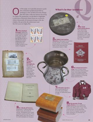 What's in Our Archives, Winter 2018