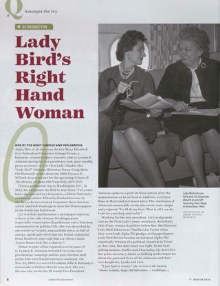 Amongst the Ivy: Retrospective: Lady Bird's Right Hand Woman