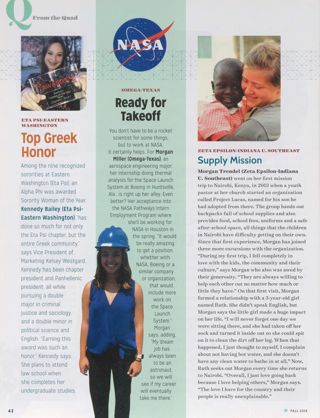 From the Quad: Top Greek Honor. From the Quad: Ready for Takeoff. From the Quad: Supply Mission