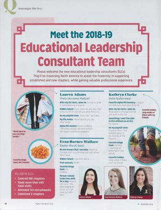 Amongst the Ivy: Meet the 2018-19 Educational Leadership Consultant Team