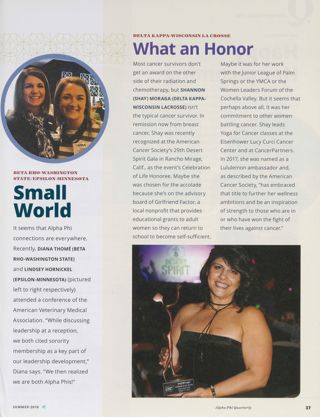 Always Alpha Phi: Small World. Always Alpha Phi: What an Honor