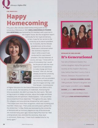 Always Alpha Phi: Happy Homecoming. Always Alpha Phi: It's Generational