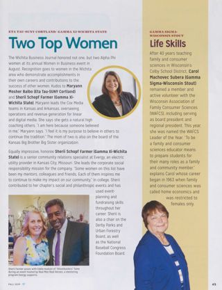 Always Alpha Phi: Two Top Women. Always Alpha Phi: Life Skills