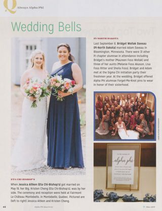 Always Alpha Phi: Wedding Bells, Fall 2019